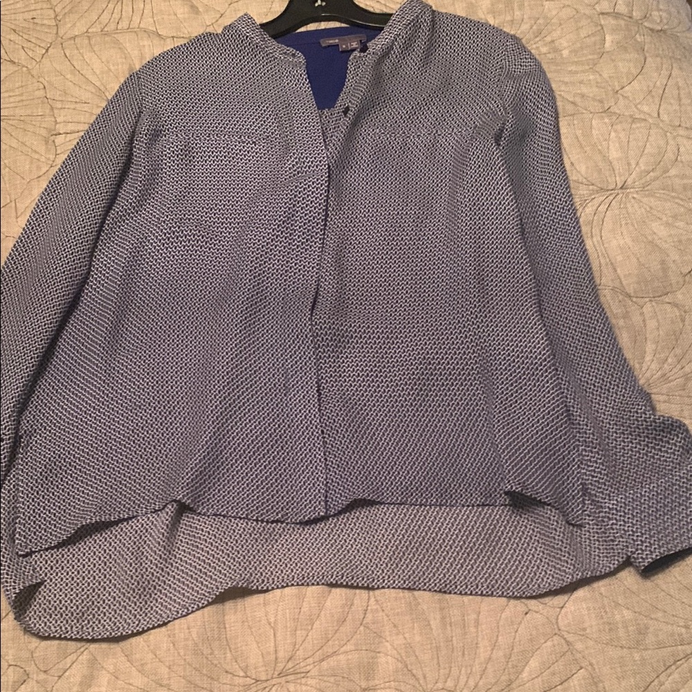 Vince Blue Patterned Blouse
